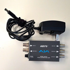 AJA HD5DA 1x4 HD/SD SDI Distribution Amp HDTV Console/Tabletop w/ Adapter