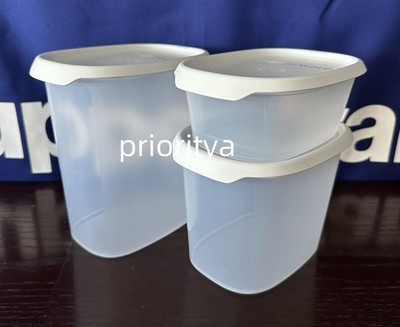 Tupperware One Touch Fresh 540ml/1.1L/1.8L Oval Container Set of 3 Grey Seal New