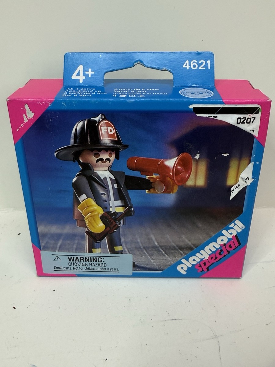 NEW SEALED BOX Vintage 2003 Playmobil Special #4621 Firefighter