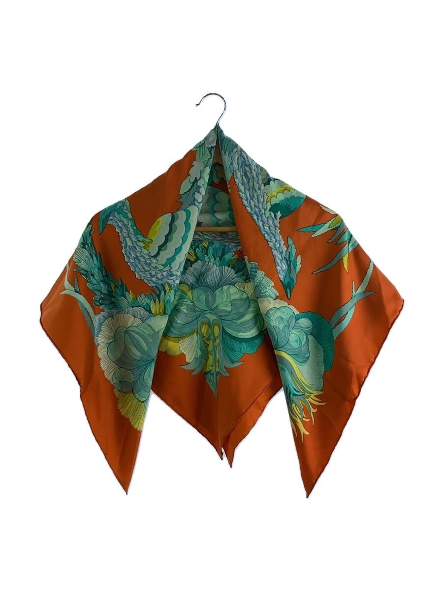HERMES Silk Scarf ORN All-Over Print Women Fashion Accessory  