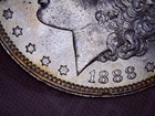 1888-O Morgan Silver Dollar, Uncirculated, Die Clash — photo 5