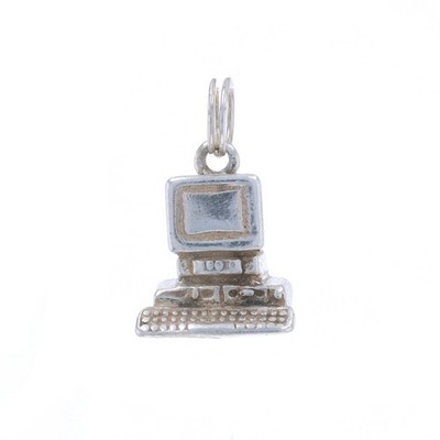 Sterling Silber Computer Charm - 925 Technik Home Office Schule