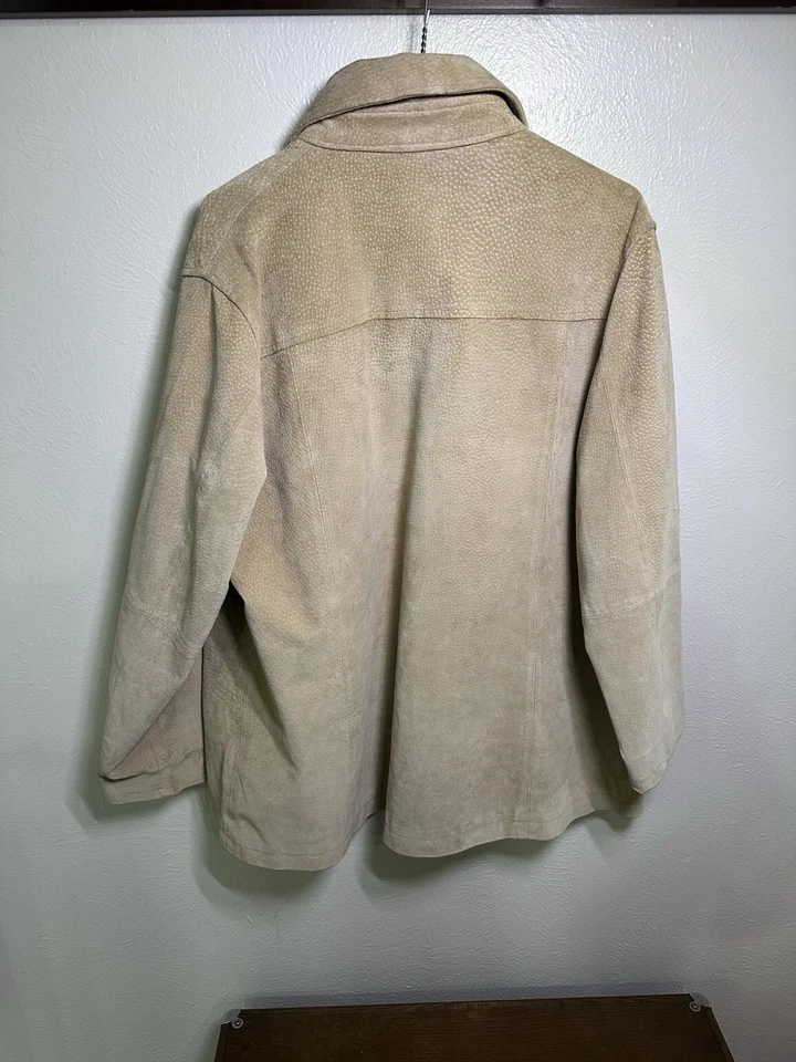 AMI Women's  Leather Suede Jacket Coat Lined Size Large - Image 3 of 4