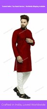 Indian Mens Kurta Cotton Soft Fabric Dress Mens Kurta Plain Top Tonic