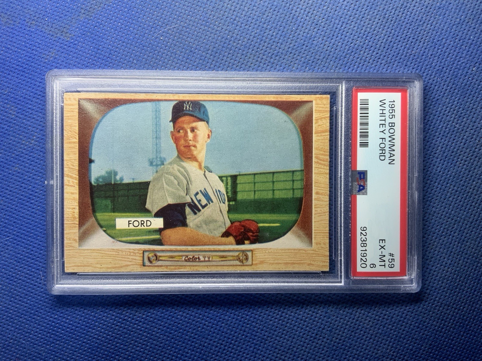 1955 Bowman Baseball Ed "Whitey" Ford PSA 6 EX-MT New York Yankees #59