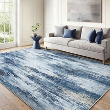 6x9 Area Rugs for Living Room, Modern Abstract Washable Rug with Non-Slip Bac...