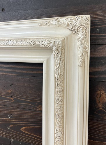 11 x 14 In Stock-Traditional compo ornate wood frame, IVORY FINISH, white wood - Picture 6 of 9