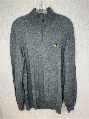 Lyle & Scott Golf Knit 1/4 Zip Golf Midlayer leicht grau meliert Gr. XL