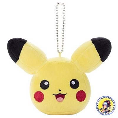 POKEMON Mocchi-Mocchi Style Face Mascot Pikachu Smile 12cm Height