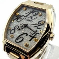 Seiko Lukia 3B51 Gold Solar Watch Collaboration Japan Rare Limited Auth 0513405