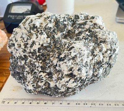 Raw Natural Black & White Mica Rock - High Luster - Grounding & Protection Stone