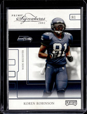 2002 Playoff Prime Signatures #16 Koren Robinson Promo Sample Seahawks NM-MINT++
