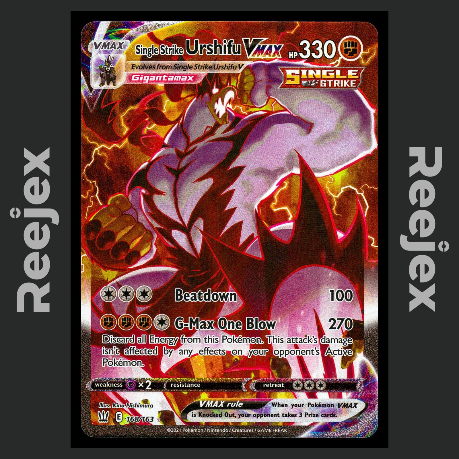 Single Strike Urshifu VMAX 2021 Sword & Shield: Battle Styles #168