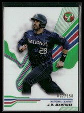 J.D. Martinez 2024 Topps Pristine #251 Green Refractors Los Angeles Dodgers