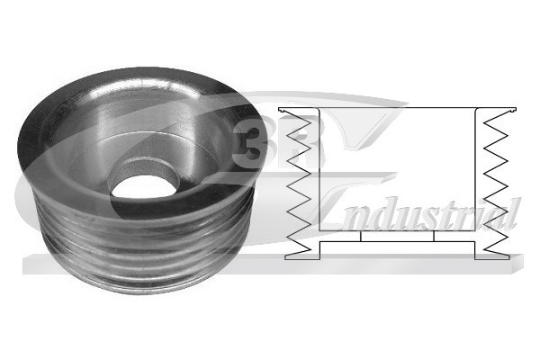 3RG 10221 Belt Pulley, alternator for CITROËN,LANCIA,PEUGEOT,TOYOTA