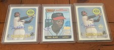 (3) card certified autograph lot: Paul Blair - Topps Legends & Fan Favorites ⚾️
