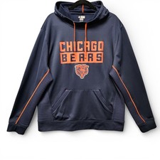 NFL Team Apparel Chicago Bears Hoodie Mens XL Navy Blue TX3 Warm Pullover