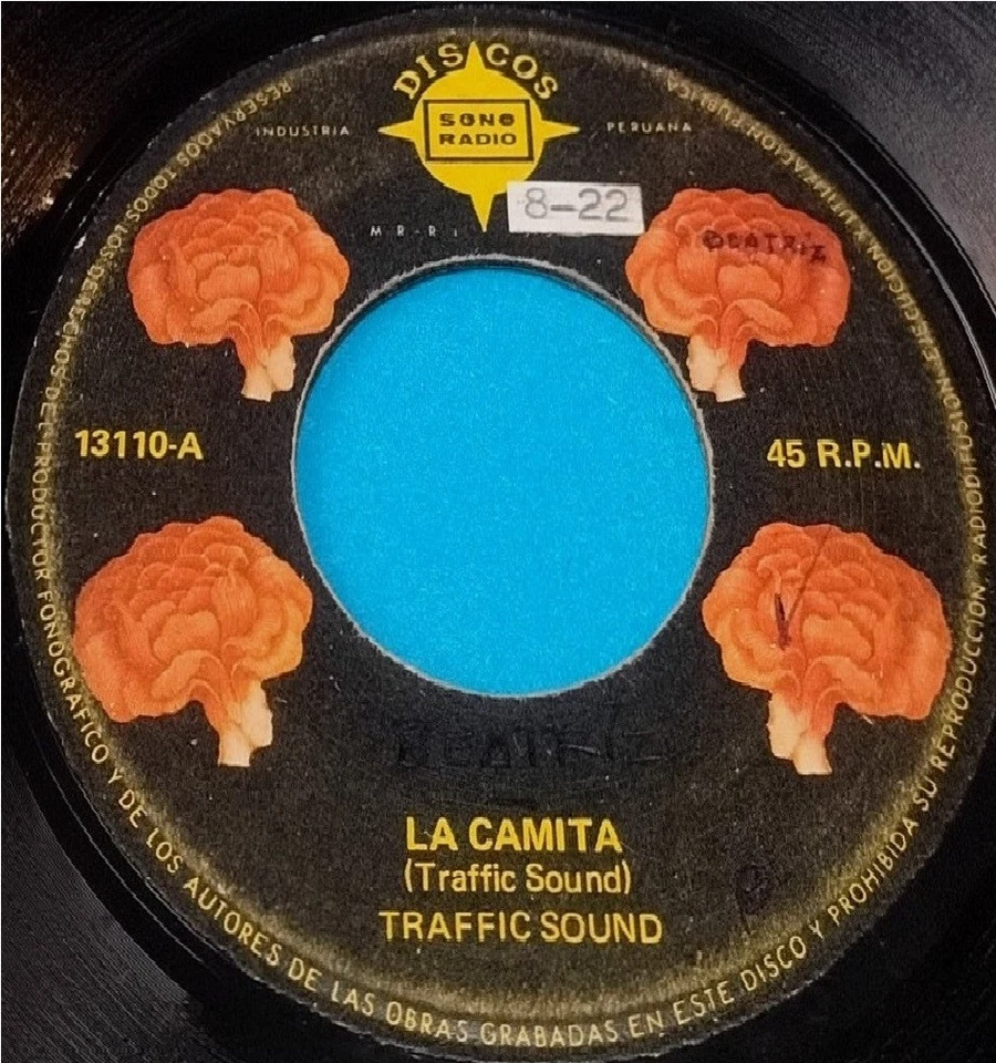 TRAFFIC SOUND "La camita" PERUVIAN PSYCHEDELIC ROCK, GARAGE ROCK, LATIN, 7" (VG+ - Image 2 of 4