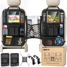 New Fi Backseat Car Organizer 20 Storage Pockets ,Come with Free 1 Seat black