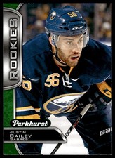 2016-17 PARKHURST ROOKIE GREEN Justin Bailey -RC- Rookie Buffalo Sabres #346