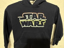 Gap Kids Star Wars Navy Blue Graphic Hoodie - Glow in Dark Letters Size Sz4-5