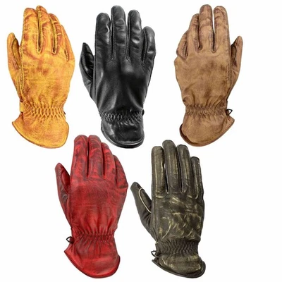 Leder Motorradhandschuhe Herren Sommer Biker Handschuhe Motorrad Handschuhe - Bild 1 von 2