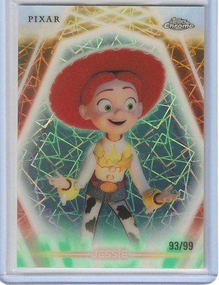 2026 Jessie Topps Chrome Disney Neon Etch Green Laser Refractor #CNE-33 /99