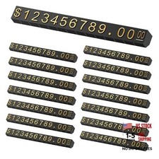 40 Sets Price Display Cube Adjustable Removable Mini Tag Number Letter black
