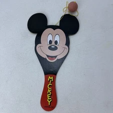 Vintage Disney Mickey Mouse Tootsie Toy Paddle Ball Paddle