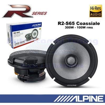 Set Lautsprecher Serie R ALPINE R2-S65 Koaxial 2 Vie 165mm 300W 100Wrms