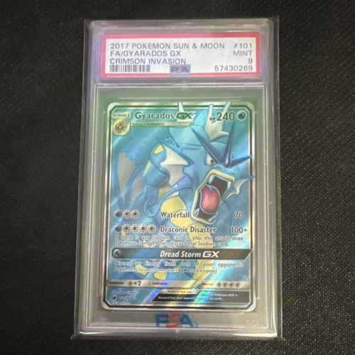 Pokémon Gyarados GX 101/111 Crimson Invasion Full Art Ultra Rare Holo PSA 9