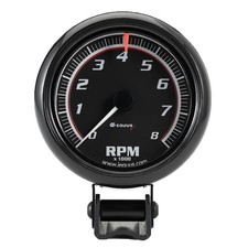 Equus 2-12 In. Mini Black Tachometer Equus 2-12 In. Mini Black Tachometer