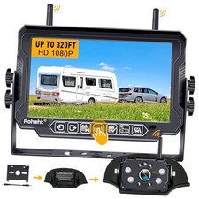 RV Backup Camera Wireless Strong Signal: HD 1080P 7'' Touch Key Recording