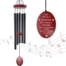windchimes Sympathy Memorial Wind Chimes 33" Tuned Wind Chime with Your Life