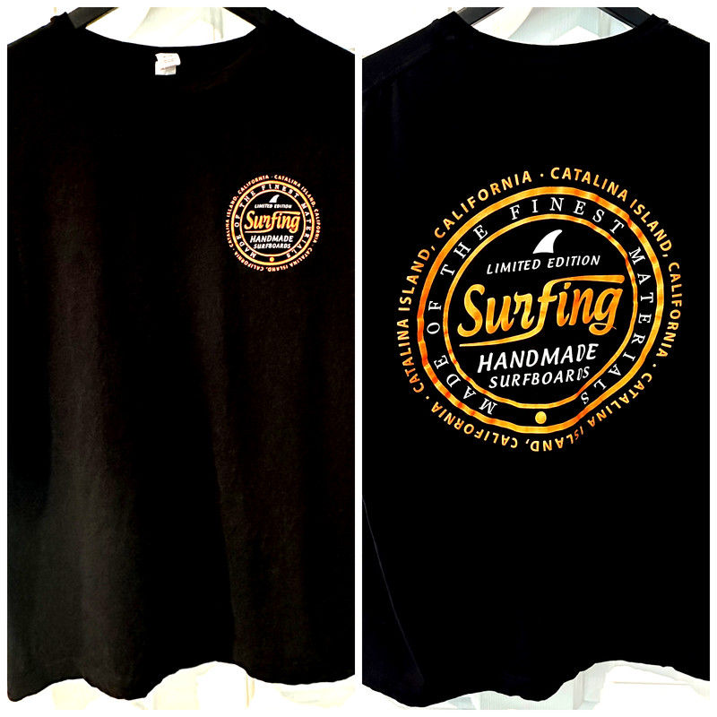 Limited Edition Retro-Style Handmade Surfboards Catalina Island Cali Shirt Sz LG