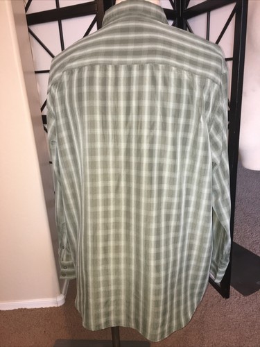 Sedgefield men’s Long Sleeve Shirt XXL green checked - Picture 2 of 3