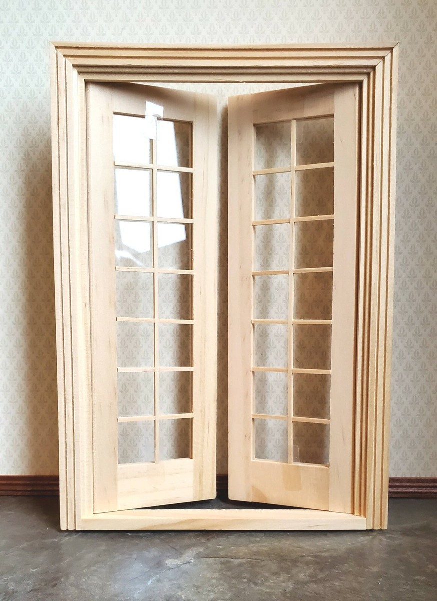 Dollhouse Miniature Double French Door Hw6011 Strong Houseworks