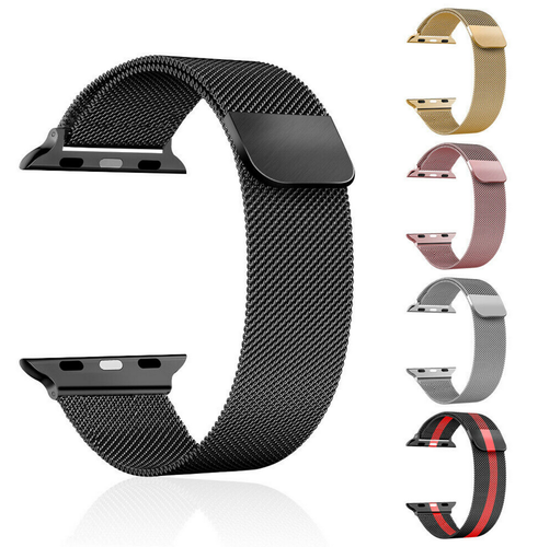 CINTURINO MAGLIA MILANESE 42/44 MM PER APPLE SERIE 4 5 6 7 ACCIAIO  MAGNETICO | eBay