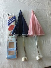 Pair Of Adjustable Umbrellas For Strollers, Play Yards, Chairs, Blue, Pink
