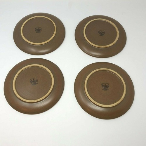 Lot de 4 assiettes à salade/dessert en grès rouleau sable Norleans Japon - Photo 3/5