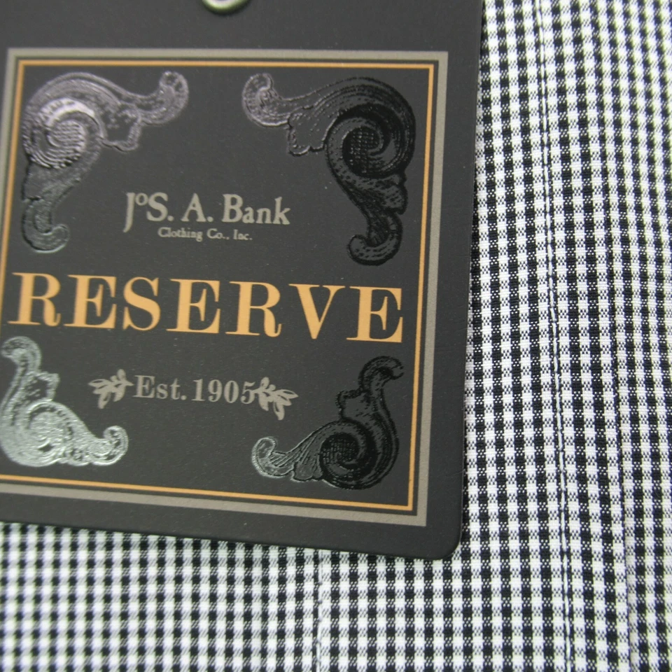 Jos. A Bank Shirt Mens Button Front Stripes Checks Custom Long Sleeve Large - Image 4 of 4