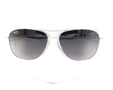 New Maui Jim Gray CLIFF HOUSE Silver Aviator Polarized Sunglasses GS247-17 339