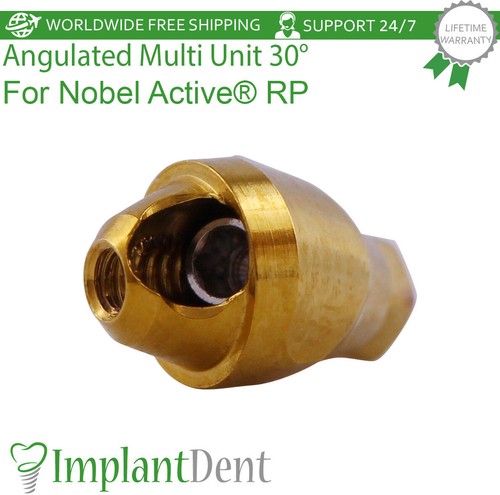 Set of Angled Multi Unit 1.6mm Prosthetic 30° Active Hex RP + Titanium Sleeve - Picture 2 of 3