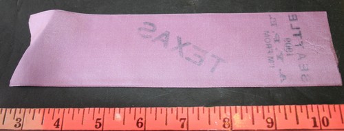 Texas Ribbon 1909 Alaska Yukon Pacific Expo Seattle AYP AYPE - Picture 5 of 5