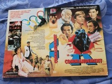 PVL AFFFICHE CARTONNE PRESENTOIR VIDEO CLUB 29,5 X 20,5 " LE 11 COMMANDEMENT " 