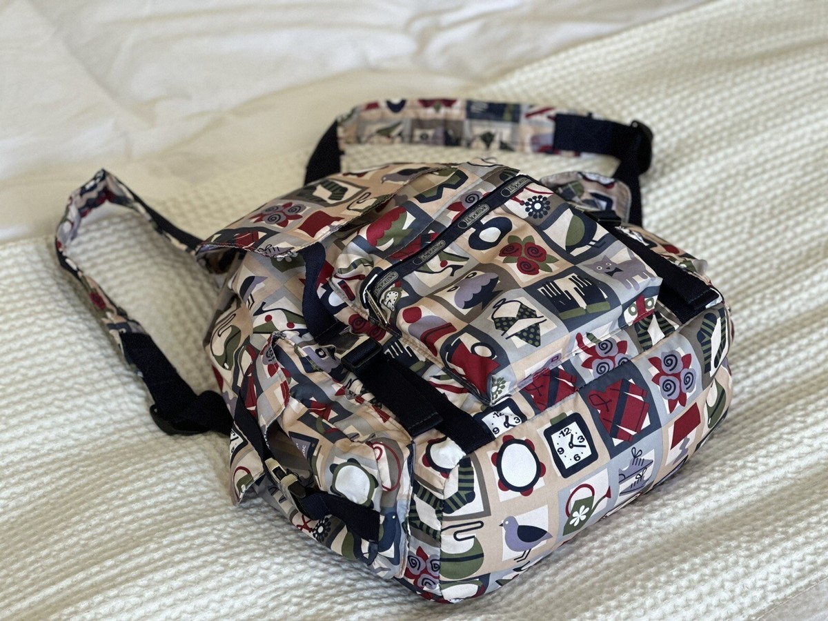 LeSportsac Anders Wenngren Print Nylon Purse Shoulder 
