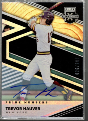 B4920- 2020 Elite Extra Edition Signatures Prime A #51 Trevor Hauver Auto /205