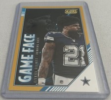 2020 Panini Score Football Ezekiel Elliott Dallas Cowboys Game Face Gold #GF-EE