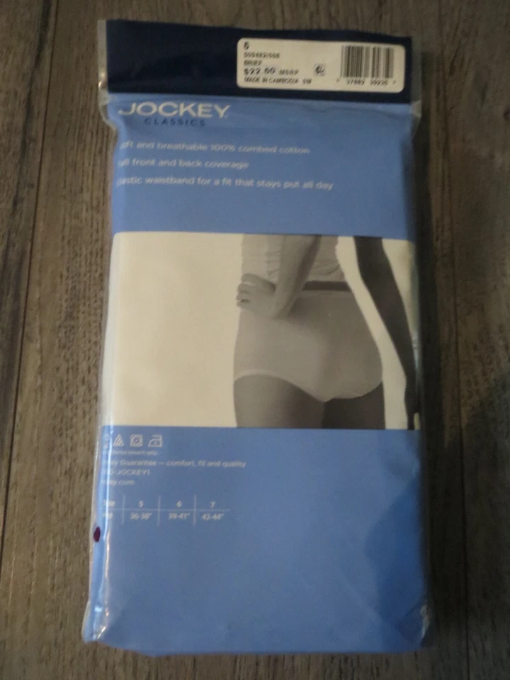 Lote Jockey Classics/3 Bragas Púrpura/Impresión/Púrpura 100% Algodón, Talla 6, Nuevas con Etiquetas Foto 2 de 3