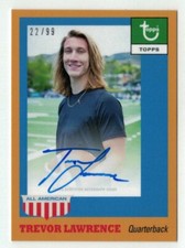 2021 Topps X TREVOR LAWRENCE ORANGE AUTOGRAPH /99 AUTO Rookie 1955 All American